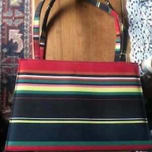 Kate Spade Striped Rainbow Canvas Purse & Wallet